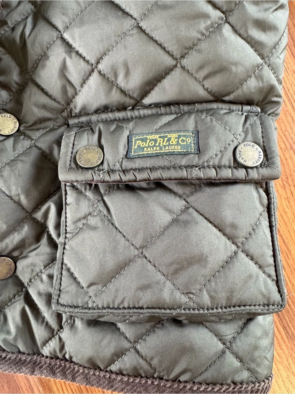 Polo by Ralph Lauren Olive Quilted Kids Jacket S-2T